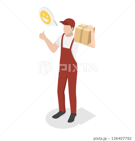 3D Isometric Flat Illustration of Delivery Service. Item 5 3D Isometric Flat Illustration of Delivery Service. Item 5 136407792