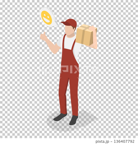 3D Isometric Flat Illustration of Delivery Service. Item 5 3D Isometric Flat Illustration of Delivery Service. Item 5 136407792