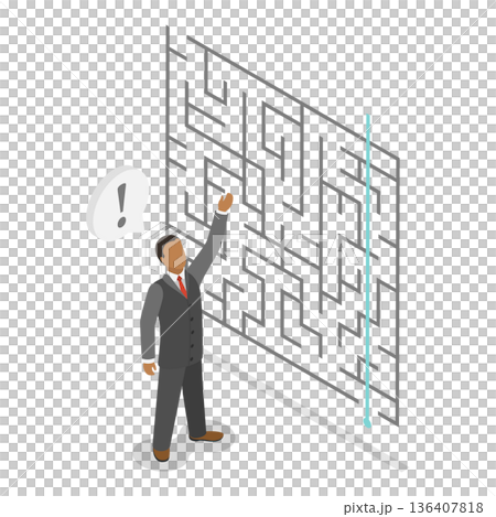 3D Isometric Flat Illustration of Different Approach. Item 2 3D Isometric Flat Illustration of Different Approach. Item 2 136407818