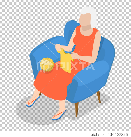3D Isometric Flat  Illustration of Leisure Fun. Item 2 136407836