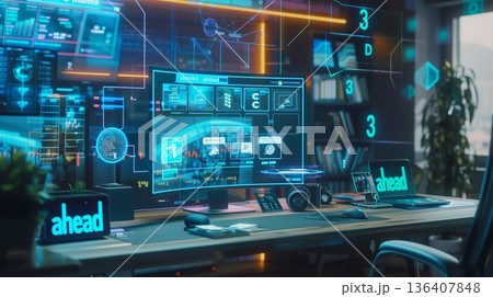 コピースペース, ワークスペース, 近未来, テクノロジー, DX, デジタルトランスフォーメーショ 136407848