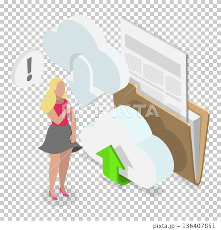 3D Isometric Flat Illustration of Computing Online Services. Item 2 3D Isometric Flat Illustration of Computing Online Services. Item 2 136407851