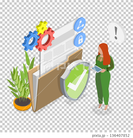 3D Isometric Flat Illustration of Computing Online Services. Item 1 3D Isometric Flat Illustration of Computing Online Services. Item 1 136407852