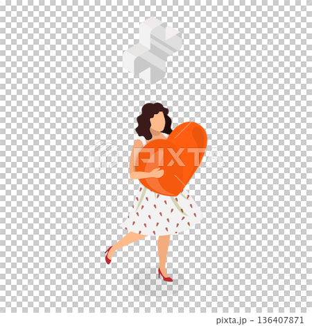 3D Isometric Flat  Illustration of Harmony and Relaxation. Item 1 136407871