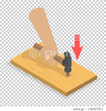 3D Isometric Flat  Illustration of Physics Experiment. Item 3 136407911