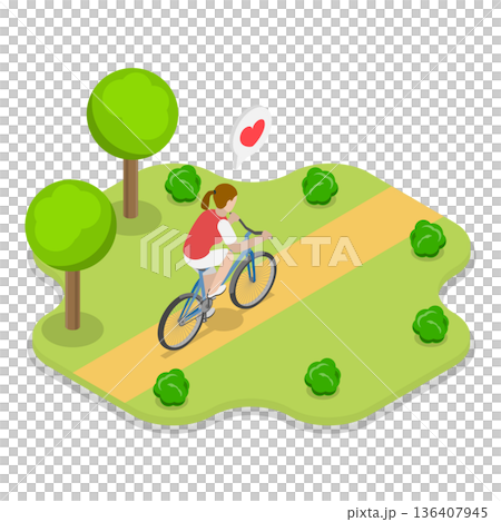 3D Isometric Flat Illustration of Outdoor Adventures. Item 3 3D Isometric Flat Illustration of Outdoor Adventures. Item 3 136407945