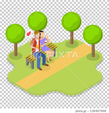 3D Isometric Flat Illustration of Outdoor Adventures. Item 2 3D Isometric Flat Illustration of Outdoor Adventures. Item 2 136407946