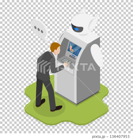 3D Isometric Flat Illustration of Electric Servant Services. Item 1 3D Isometric Flat Illustration of Electric Servant Services. Item 1 136407953
