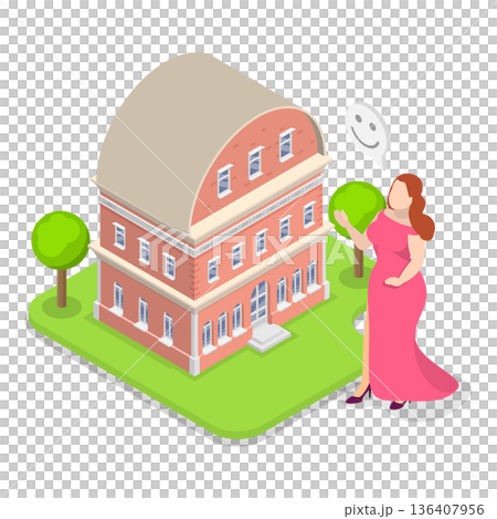 3D Isometric Flat Illustration of Planning Trip, Journey or Tour. Item 1 3D Isometric Flat Illustration of Planning Trip, Journey or Tour. Item 1 136407956