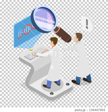 3D Isometric Flat Illustration of Medical Laboratory. Item 3 3D Isometric Flat Illustration of Medical Laboratory. Item 3 136407993