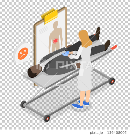 3D Isometric Flat  Illustration of Gastroenterology. Item 3 136408005