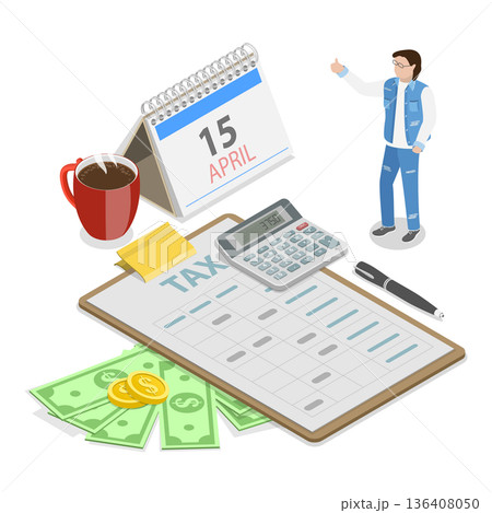 3D Isometric Flat  Illustration of Data Analisis and Statistics. Item 2 136408050