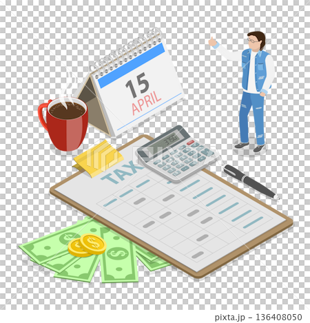 3D Isometric Flat  Illustration of Data Analisis and Statistics. Item 2 136408050