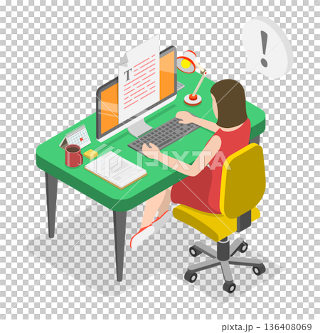 3D Isometric Flat Illustration of Document Online Editing. Item 3 3D Isometric Flat Illustration of Document Online Editing. Item 3 136408069