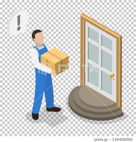 3D Isometric Flat  Illustration of Reseller and Distributor. Item 1 136408080