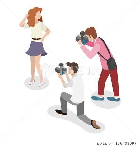 3D Isometric Flat Illustration of Photo And Video Shooting. Item 4 3D Isometric Flat Illustration of Photo And Video Shooting. Item 4 136408097