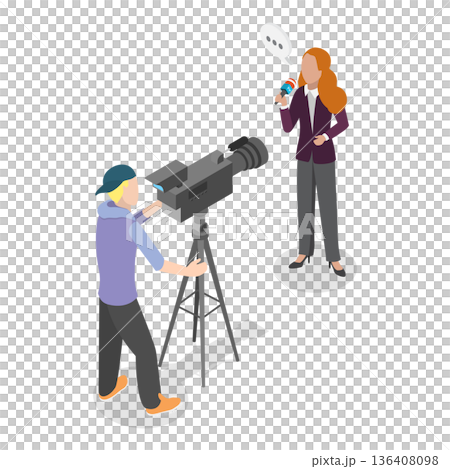 3D Isometric Flat  Illustration of Photo And Video Shooting. Item 3 136408098