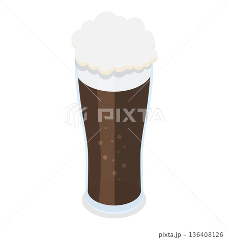 3D Isometric Flat  Illustration of Types Of Beer. Item 11 136408126