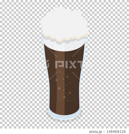 3D Isometric Flat  Illustration of Types Of Beer. Item 11 136408126