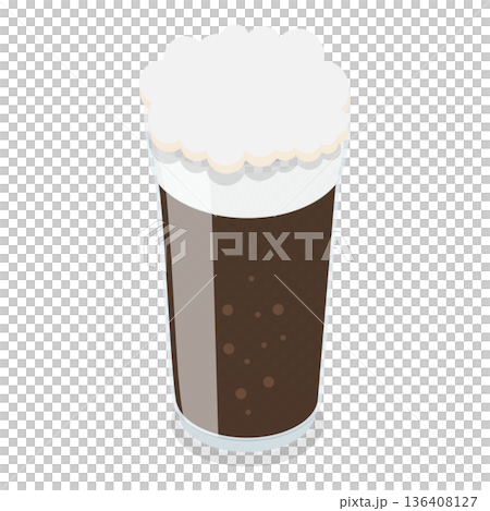 3D Isometric Flat  Illustration of Types Of Beer. Item 10 136408127