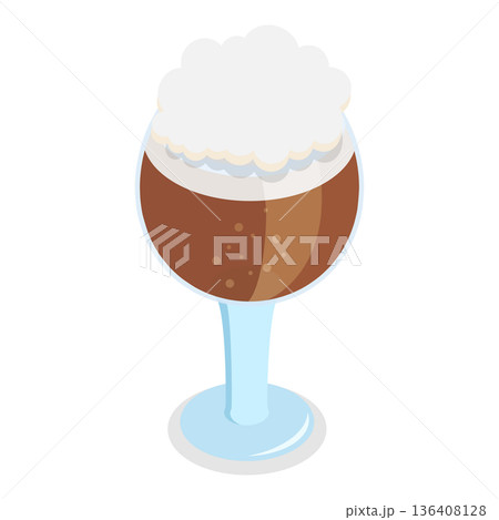3D Isometric Flat  Illustration of Types Of Beer. Item 9 136408128