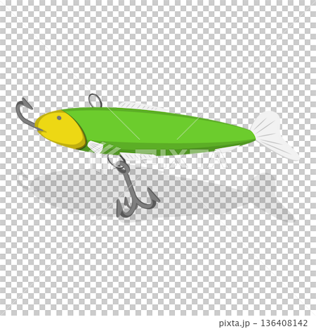 3D Isometric Flat Illustration of Fishing Bait Collection. Item 3 3D Isometric Flat Illustration of Fishing Bait Collection. Item 3 136408142