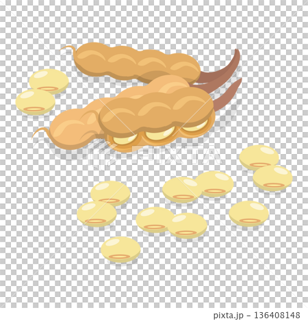 3D Isometric Flat  Set of Protein Food. Item 2 136408148