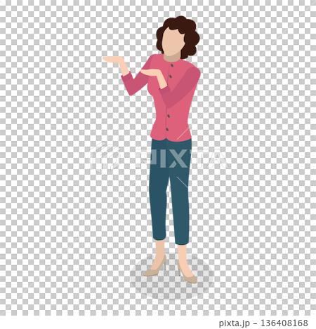 3D Isometric Flat Illustration of Arm Gesture. Item 7 3D Isometric Flat Illustration of Arm Gesture. Item 7 136408168