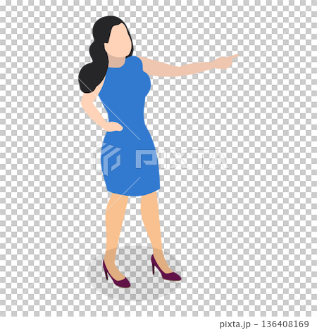 3D Isometric Flat Illustration of Arm Gesture. Item 6 3D Isometric Flat Illustration of Arm Gesture. Item 6 136408169