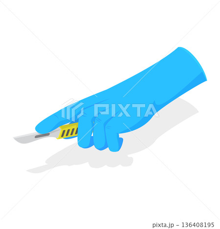 3D Isometric Flat Set of Doctors Hands. Item 8 3D Isometric Flat Set of Doctors Hands. Item 8 136408195