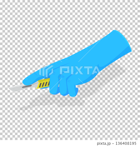 3D Isometric Flat Set of Doctors Hands. Item 8 3D Isometric Flat Set of Doctors Hands. Item 8 136408195