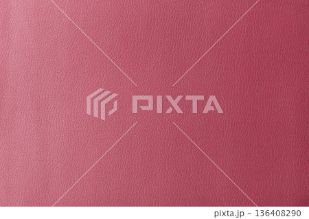 Texture of genuine leather, artificial leatherette red background 136408290