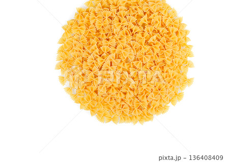 Different types and shapes of dry italian pasta Different types and shapes of dry italian pasta 136408409