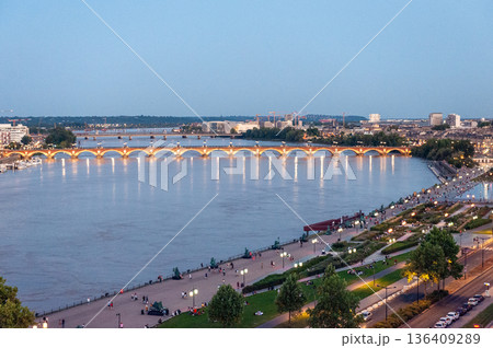 Aerial view of Bordeaux 136409289