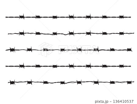 Rusty steel barbed wire seamless pattern stock illustration. Rusty steel barbed wire seamless pattern stock illustration. 136410537