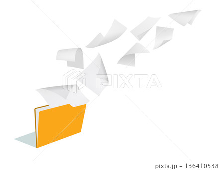 Folders and Files concept. Save or copy files into a folder of stock illustrations Folders and Files concept. Save or copy files into a folder of stock illustrations 136410538