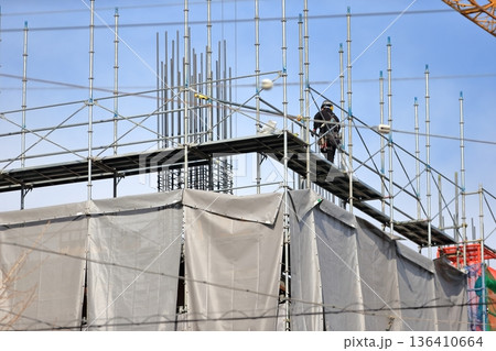 外部足場 (枠組足場) イメージ 外部足場 (枠組足場) イメージ 136410664