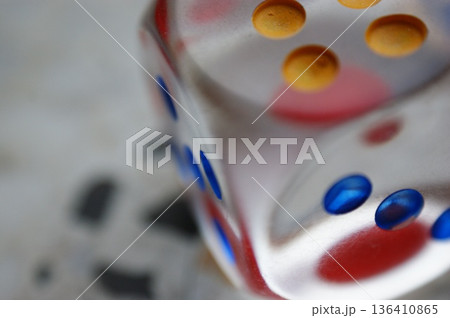 dice game transparent, unusual design number six 136410865