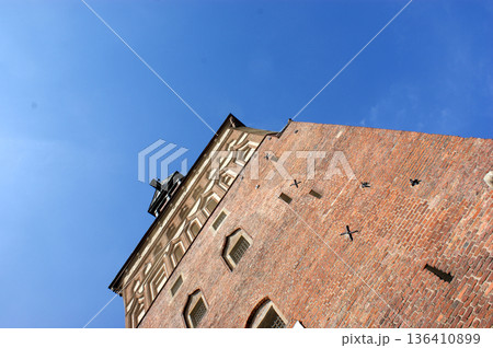 historic red brick building in Poland historic red brick building in Poland 136410899