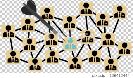 ターゲットを攻略するイラスト 136413444