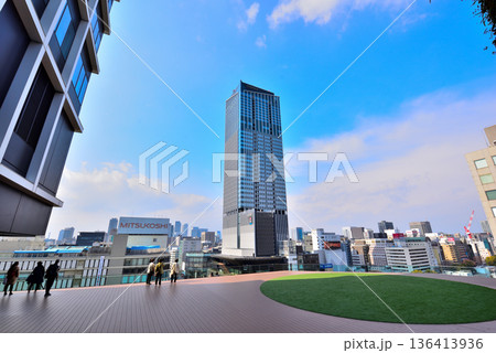 《愛知県》名古屋都市風景　中日ビル屋上広場からの栄の風景 136413936