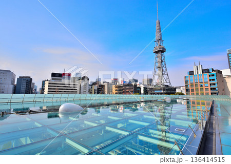 《愛知県》名古屋都市風景 オアシス21から見たテレビ塔 《愛知県》名古屋都市風景 オアシス21から見たテレビ塔 136414515