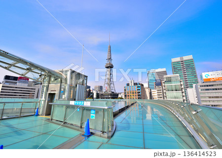 《愛知県》名古屋都市風景 オアシス21から見たテレビ塔 《愛知県》名古屋都市風景 オアシス21から見たテレビ塔 136414523