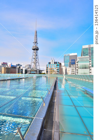 《愛知県》名古屋都市風景 オアシス21から見たテレビ塔 《愛知県》名古屋都市風景 オアシス21から見たテレビ塔 136414525