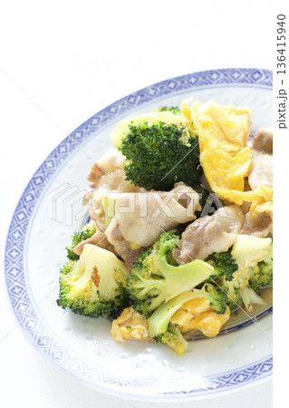 豚肉とブロッコリー炒め 豚肉とブロッコリー炒め 136415940