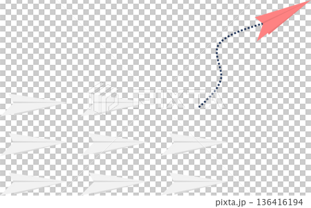 Illustration of a paper airplane that represents leadership 136416194