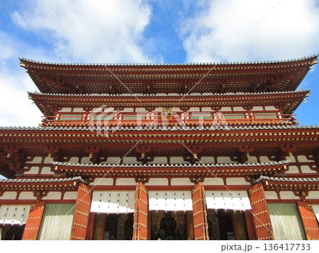 薬師寺　快晴の金堂 136417733