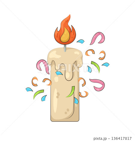 Illustration of candle 136417817