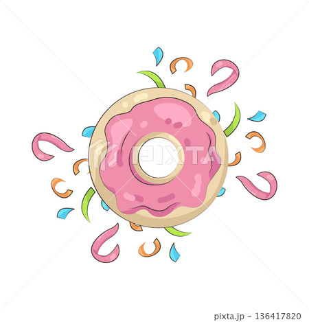 Illustration of donut Illustration of donut 136417820