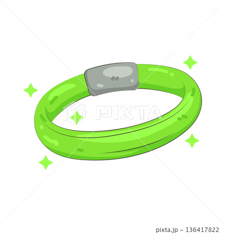 Illustration of LED wristband 136417822